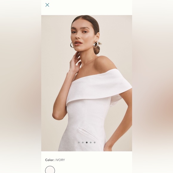 BHLDN White Off-Shoulder Dress - Picture 3 of 7